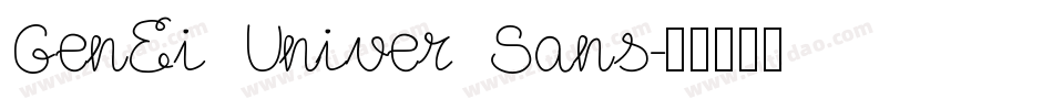 GenEi Univer Sans字体转换